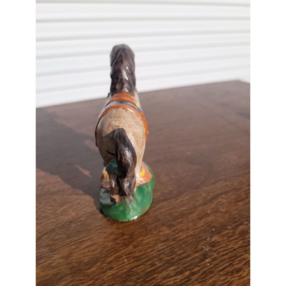 Vintage Hand-Painted Ceramic Horse Figurine - Mid-Century Southwest Decor - Picture 5 of 5